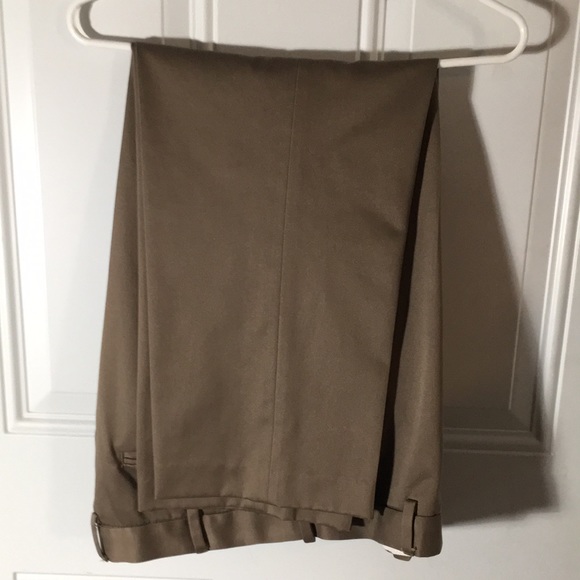 Perry Ellis Portfolio tan casual zip front pants w/side back pockets size 34/29 - Picture 2 of 5